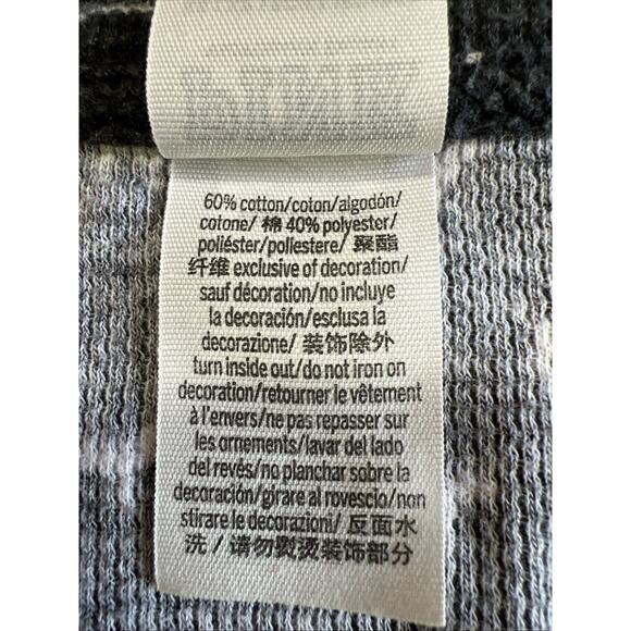 Victoria Secret Sleep Shirt XS Grey Dog Print Waffle Henley PINK Bling Sequins - Picture 9 of 12